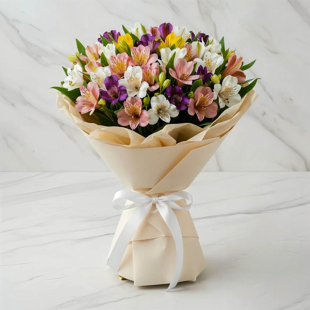 Букет цветов из: Альстромерии в Донино