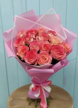 Букет 15 Розовых роз Равель в Донино