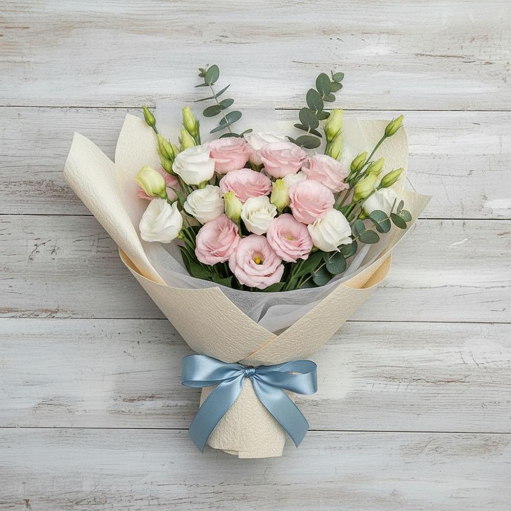 Букет цветов из: Лизиантусы в Донино